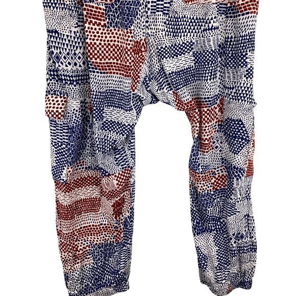 Hei Hei Anthropologie Nouveau Harem Jogger Pants‎ Size XL Xlarge  Red Blue - Picture 9 of 11